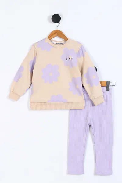 lila-2-5-yas-love-papatya-baskili-fitilli-kiz-cocuk-takim-337135