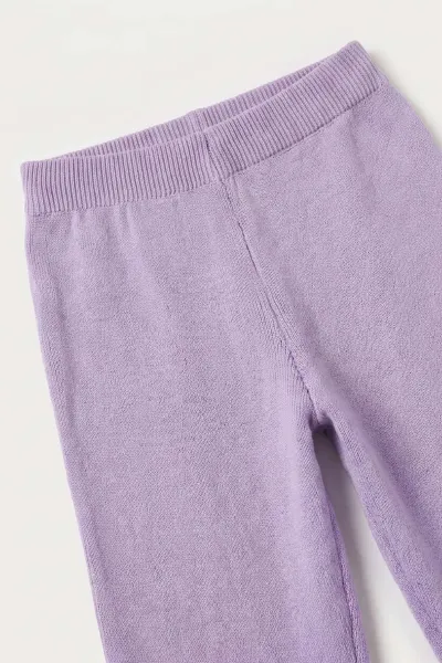 Lila (2-8 Yaş) Boru Paça Triko Kız Çocuk Pantolon 474580