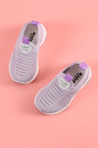 Lila (21-25 Bebe) Triko Işıklı Bebe Spor Ayakkabı 248794