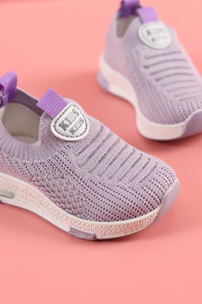 Lila (21-25 Bebe) Triko Işıklı Bebe Spor Ayakkabı 248794