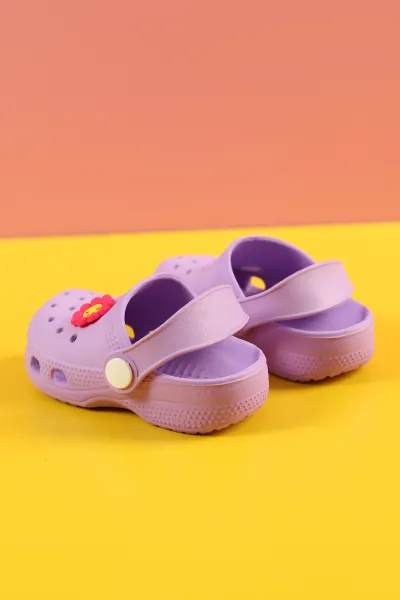 Lila (22-25) Figürlü Eva Bebe Terlik & Sandalet 258825