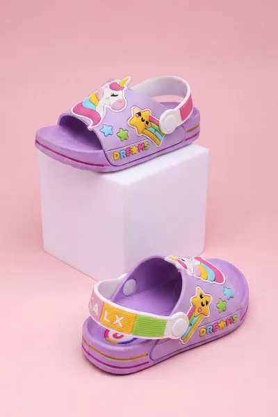 Lila ( 24 - 29 ) Figürlü Kız Çocuk Sandalet 462499