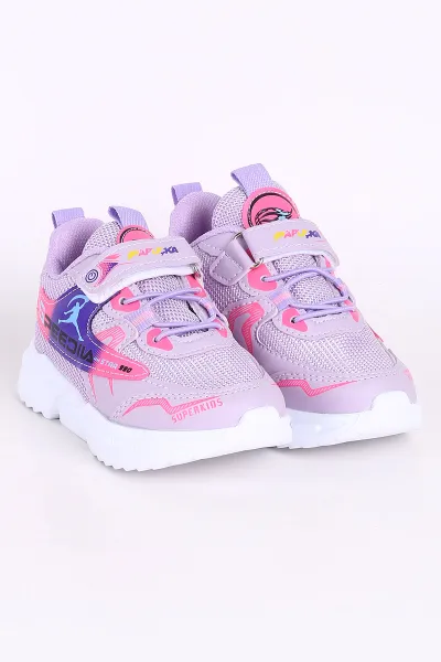 Lila (26-30 Patik)Kalın Taban Cırtlı Çocuk Spor Ayakkabı 349398