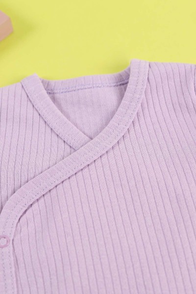 Lila (3-15 Ay) Fitilli Çıtçıtlı Kız Bebe Badi 220835