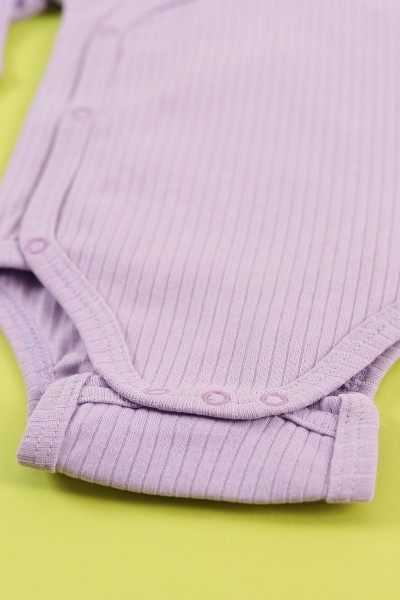 Lila (3-15 Ay) Fitilli Çıtçıtlı Kız Bebe Badi 220835