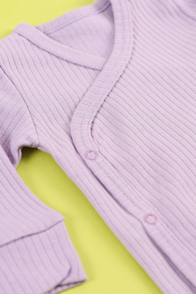 Lila (3-15 Ay) Fitilli Çıtçıtlı Kız Bebe Badi 220835