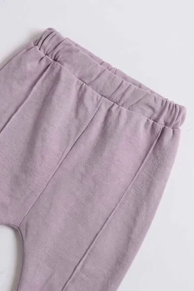 Lila (3-24 Ay) Fistolu Çiçek Baskılı Alt Çimalı Kız Bebek Takım 480576