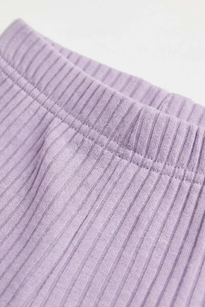 Lila (3-8 Yaş) Çiçek  Baskılı 2 İp Sweatli Fitilii Bol Paça  Taytlı Kız Çocuk Mevsimlik Takım 484945