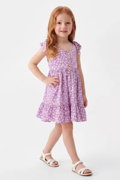 lila-3-8-yas-omuzdan-baglamali-papatya-desenli-dugmeli-dokuma-kiz-cocuk-elbise-453213