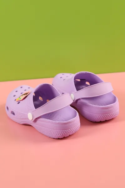 Lila (31-35) Figürlü Eva Çocuk Terlik & Sandalet 258873