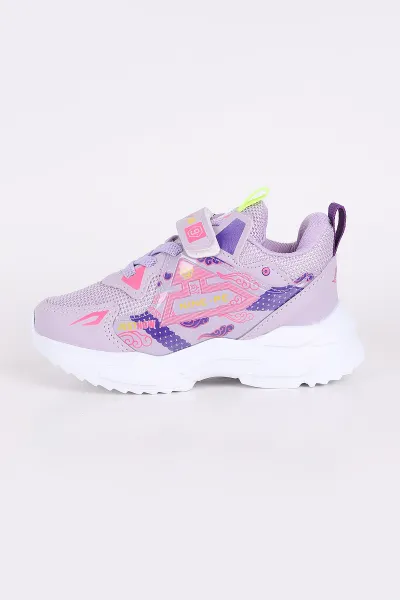 Lila (31-35 Filet)Kalın Taban Cırtlı Çocuk Spor Ayakkabı 345815