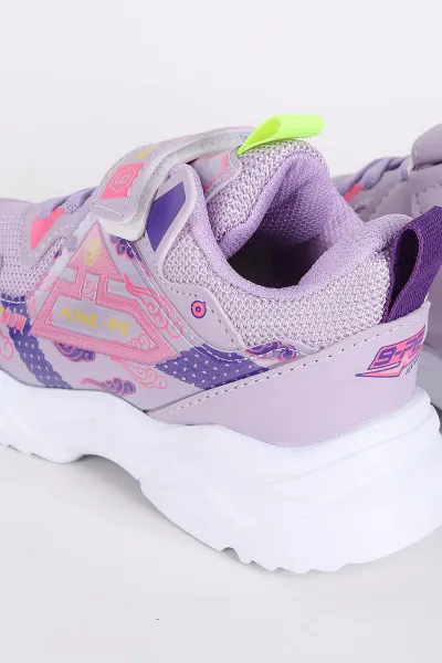 Lila (31-35 Filet)Kalın Taban Cırtlı Çocuk Spor Ayakkabı 345815