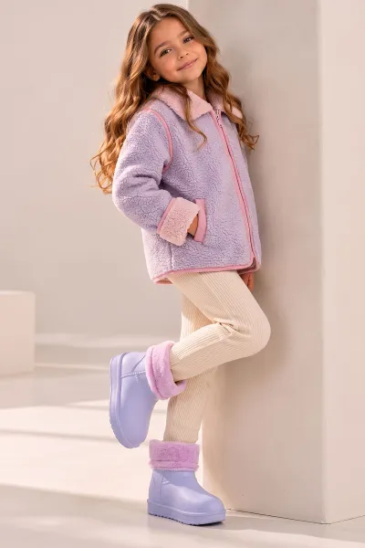 Lila ( 31 - 35 ) İçi Tüylü Kız Çocuk Bot 500395