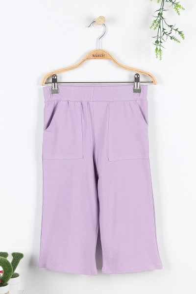 Lila (5-8 Yaş) Fashion Baskılı Kol Detaylı Kız Çocuk Takım 172741