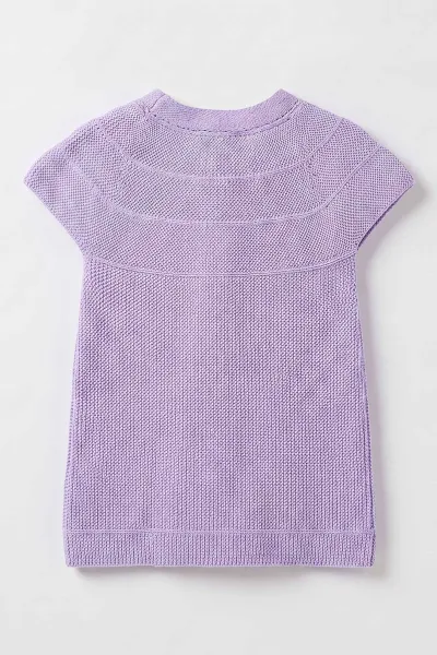 Lila (5-8 Yaş) Garson Boy Düğmeli Ponponlu Kız Çocuk Yelek 474268