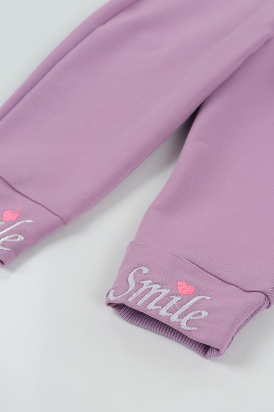 Lila (5-8 Yaş) Smile Nakışlı İki İp Kız Çocuk Alt 131603