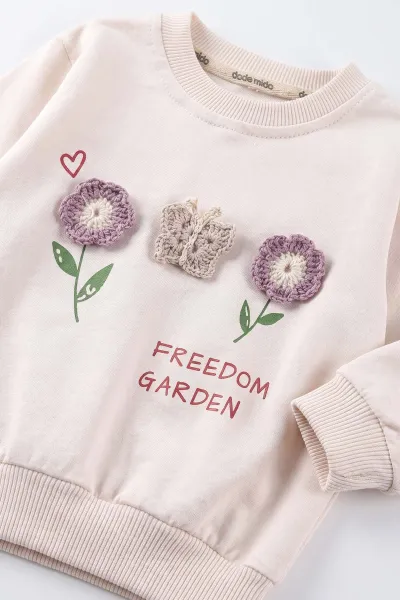 Lila (6-24 Ay) Çiçek Desenli Kız Bebek 2'li Takım 475229