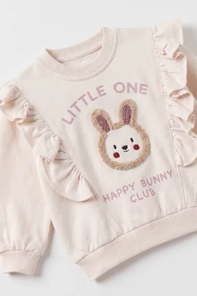 Lila (6-24 Ay) Little One Baskılı Nakışlı  2 İp Kız Bebek Mevsimlik Takım 475678