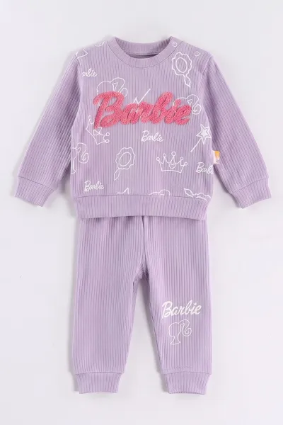 Lila (6-24 Ay) Süzene Nakışlı  Kız Bebek 2'li  Takım 472648