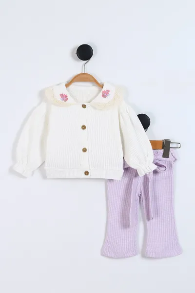lila-6-24-ay-waffle-kumas-yaka-nakisli-alt-kemer-aksesuarli-kiz-bebek-takim-339621