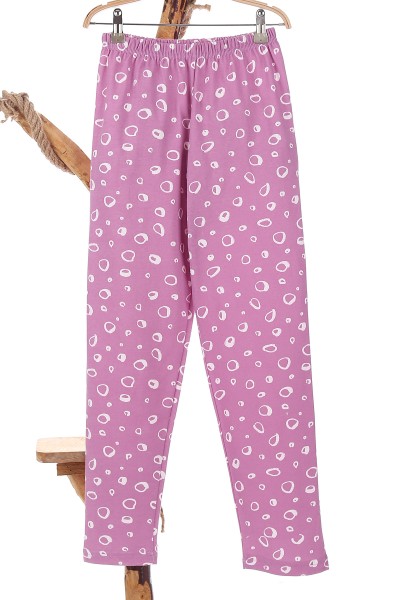 Lila (7-10 Yaş) Çiçekli Kız Baskılı Kız Çocuk Pijama takım 165917