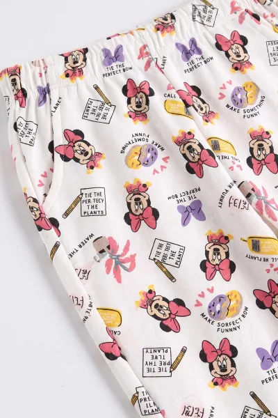 Lila (7-10 Yaş)Karakter Baskılı Kız Çocuk Pijama Takımı 476910