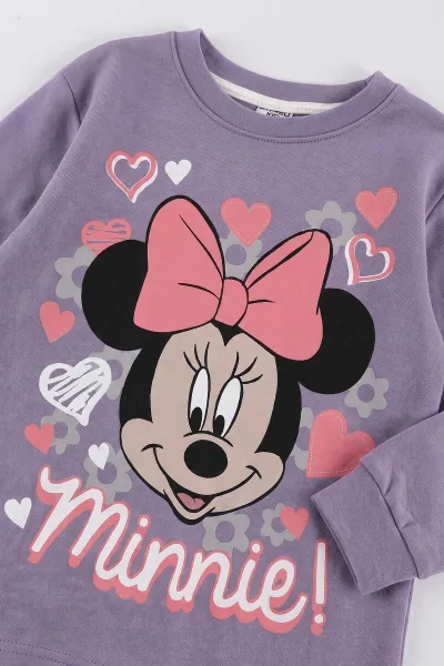 Lila (7-10 Yaş)Karakter Baskılı Kız Çocuk Pijama Takımı 476910