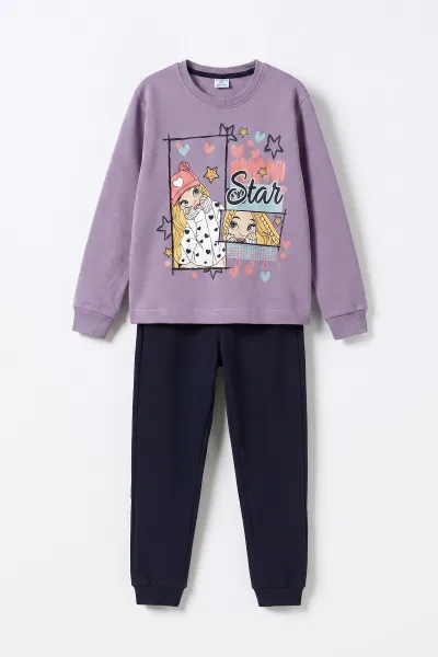 lila-7-10-yasstar-kiz-baskili-kiz-cocuk-pijama-takimi-477006
