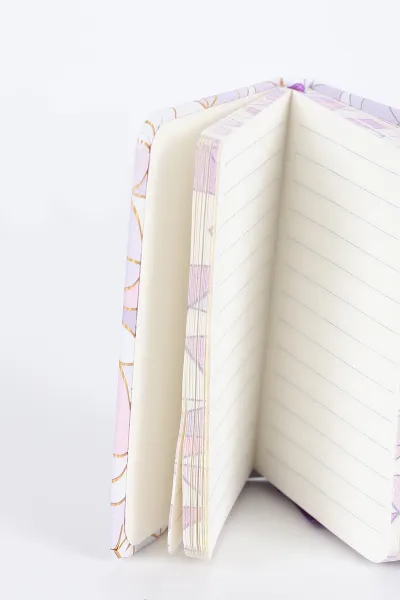 Lila 7x10 Cm Desenli Lastikli Bloknot Defter-Notebook 392520
