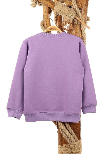 Lila (9-12 Yaş) Inspıratıon Baskılı Kız Çocuk Sweat 150976