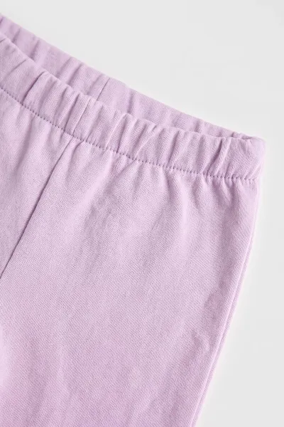 Lila (9-18 Ay)Papatya Süzene Nakışlı Çıtçıtlı Kız Bebek Takım 476279