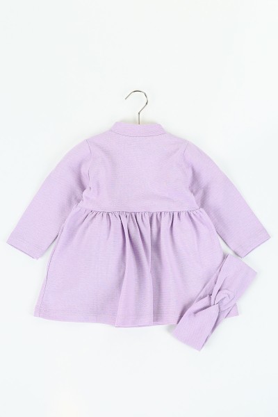 Lila (9-24 ay) Ayıcıklı Kız Çocuk Elbise 125141