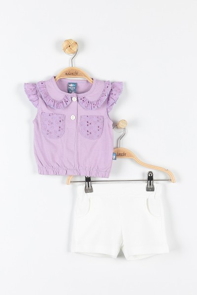 lila-9-24-ay-cicek-dokuma-desenli-cep-detayli-sortlu-kiz-bebe-takim-175946