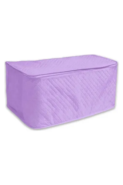Lila 95x50x50 Büyük Boy Tela Kumaş Fermuarlı Yorgan Hurcu 243098