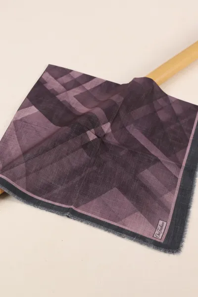 Lila 90x90 Cm Dijital Baskılı Desenli Flam Çekme Eşarp 428680