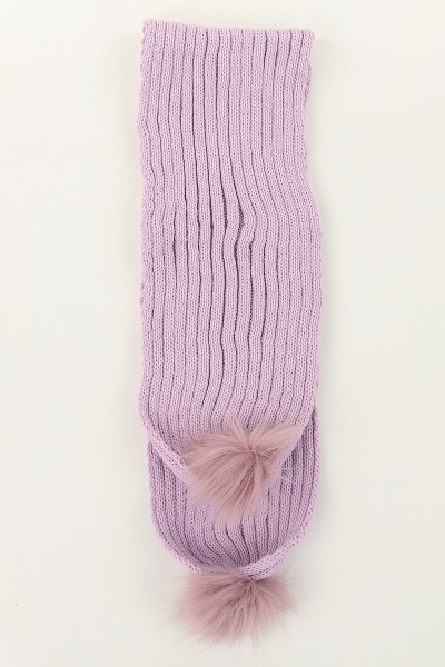 Lila (Atkı: 115 cm Bere: 19 cm) Çift Ponpnlu Atkı Bere 144828