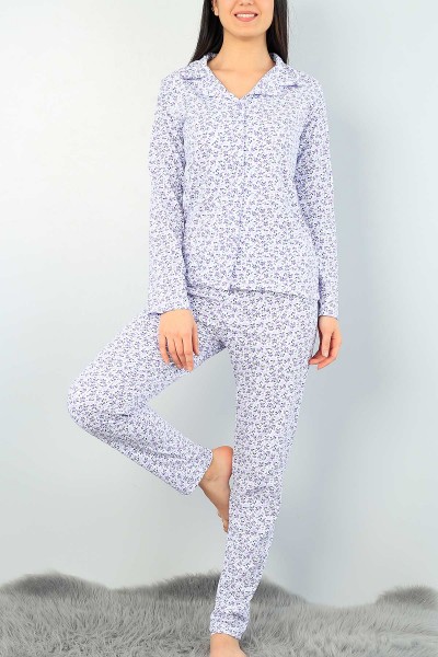 Lila Baskılı Bayan Pijama Takımı 61624