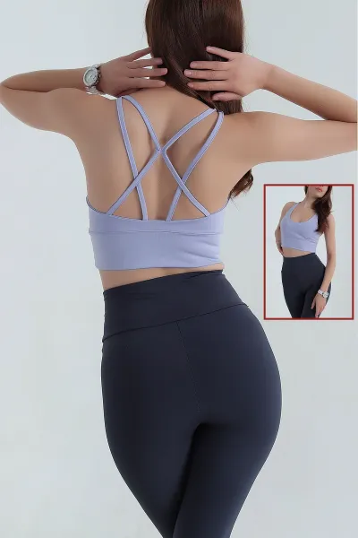 Lila Caplı Scuba Kadın Büstiyer 383076