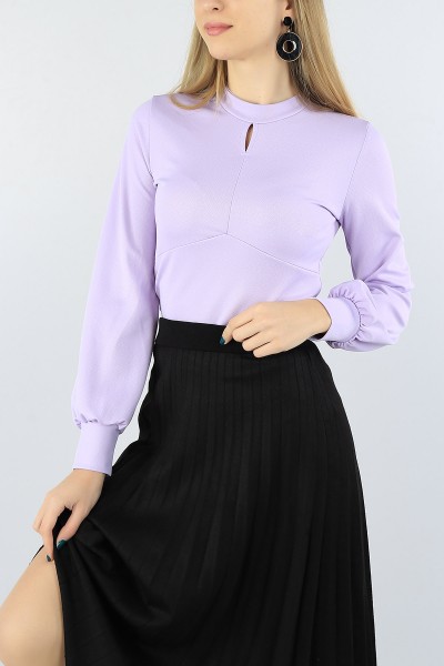 Lila Damla Yaka Bluz 54047