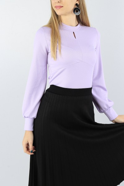 Lila Damla Yaka Bluz 54047