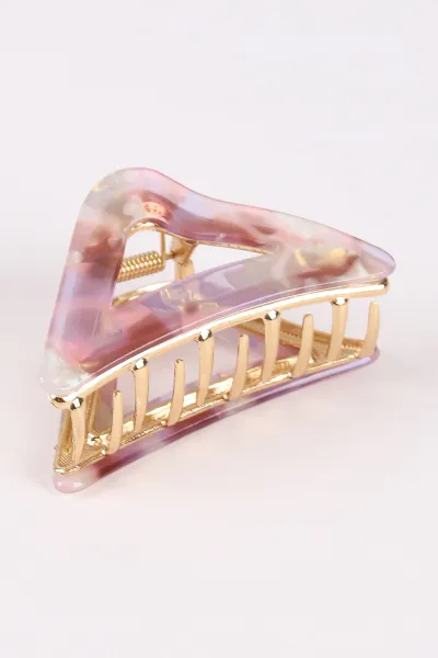 Lila Desenli  Metal Mandal Toka 464344