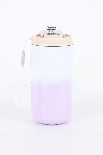 Lila Dijital Derece Göstergeli Çelik Termos-Matara 420 Ml 393133