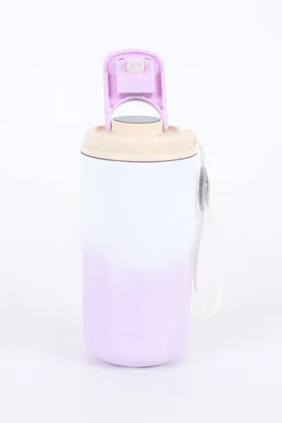 Lila Dijital Derece Göstergeli Çelik Termos-Matara 420 Ml 393133