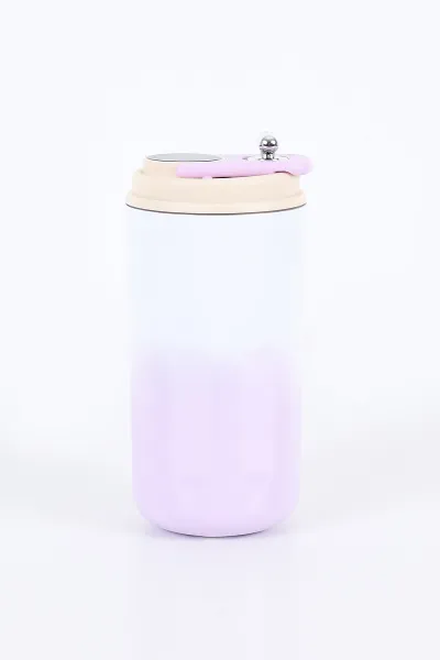 Lila Dijital Derece Göstergeli Çelik Termos-Matara 420 Ml 393133