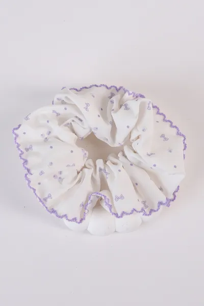 Lila Fiyonk Baskılı Simit Toka 486169