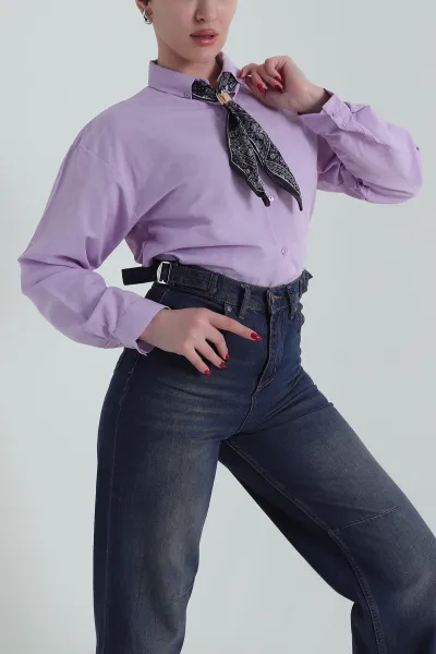 lila-fularli-poplin-kumas-kadin-gomlek-427891
