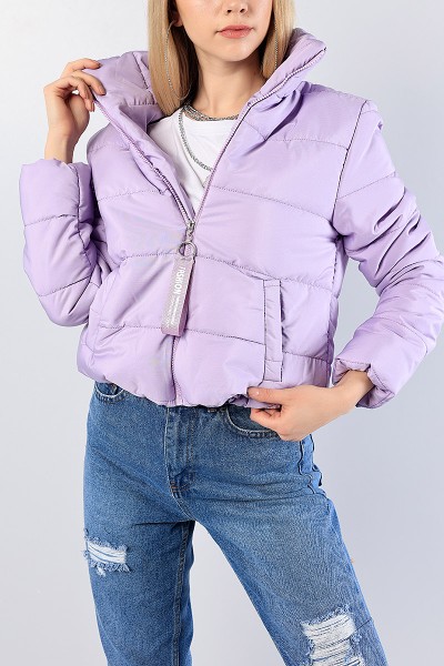 Lila İçi Dolumlu Bayan Mont 81062