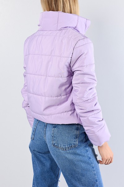 Lila İçi Dolumlu Bayan Mont 81062