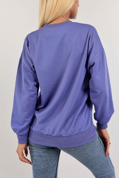 Lila İki İp Bayan Sweat 126649