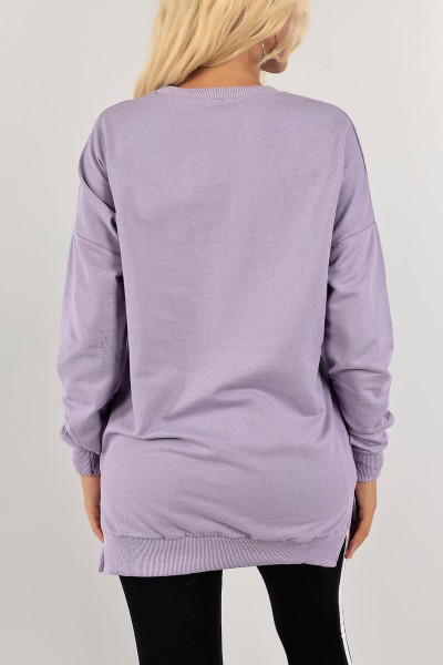 Lila İki İp Bayan Sweat 128887